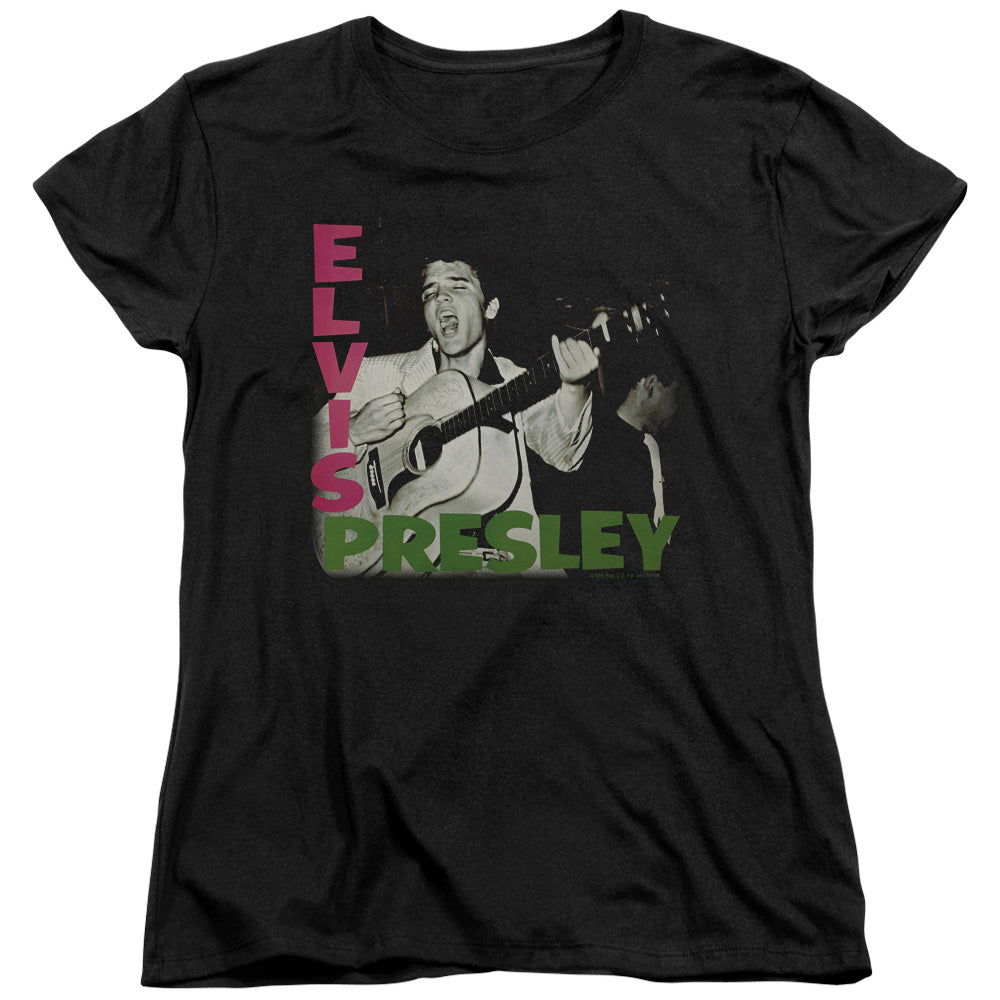 Elvis Presley Elvis Presley Album Womens T Shirt Black