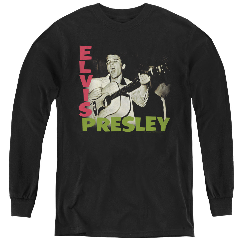 Elvis Presley Elvis Presley Album Long Sleeve Kids Youth T Shirt Black