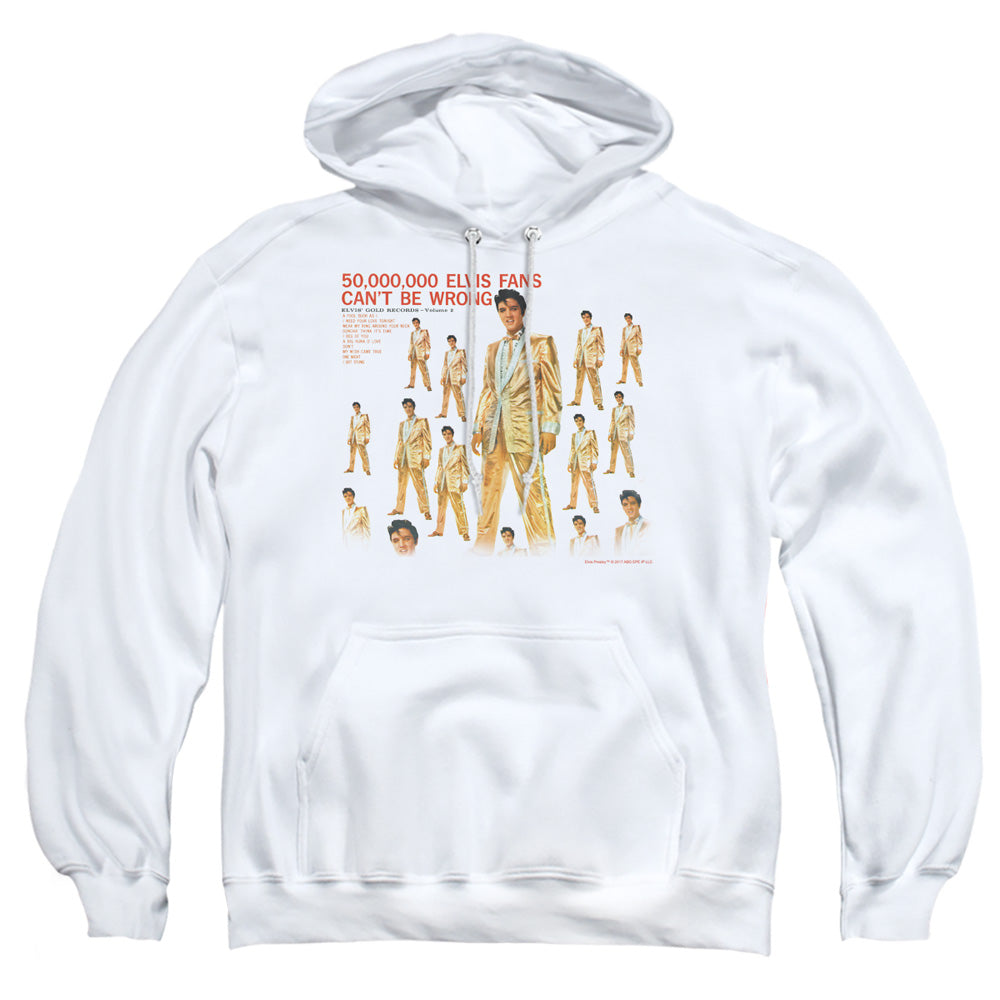 Elvis Presley 50 Million Fans Mens Hoodie White