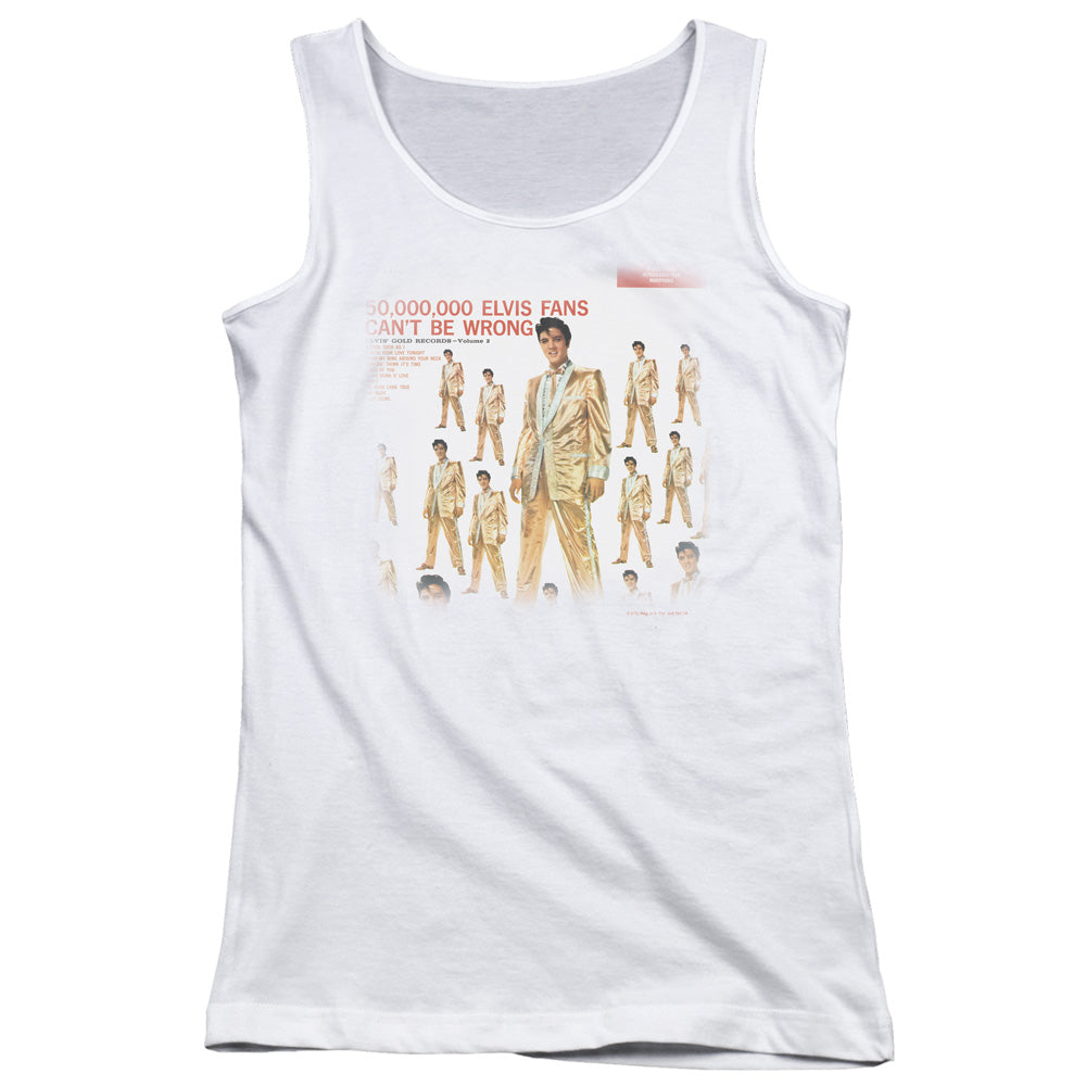 Elvis Presley 50 Million Fans Womens Tank Top Shirt White