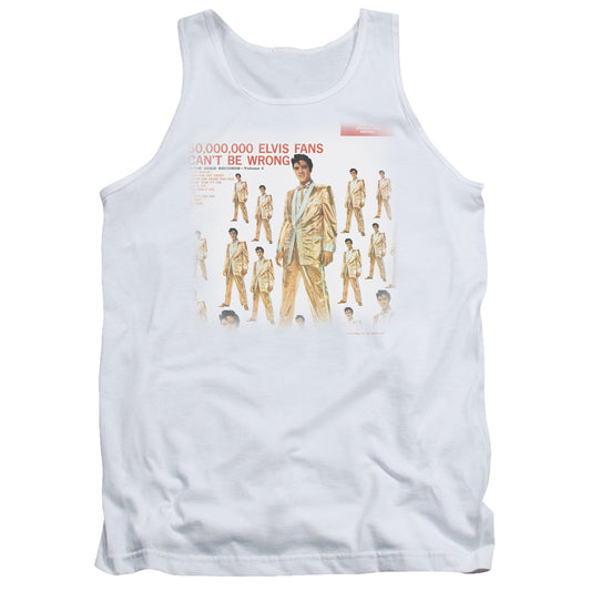 Elvis Presley 50 Million Fans Mens Tank Top Shirt White