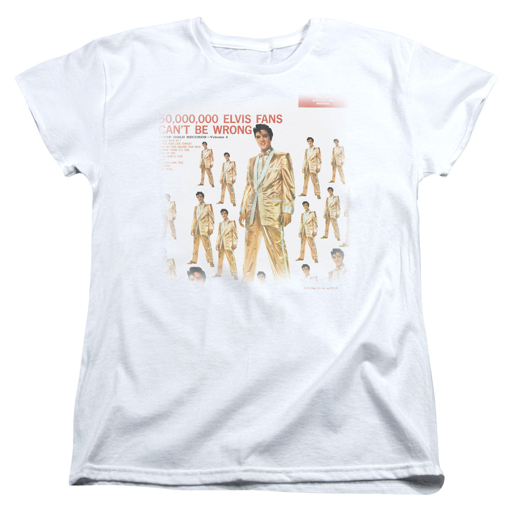 Elvis Presley 50 Million Fans Womens T Shirt White