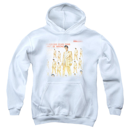 Elvis Presley 50 Million Fans Kids Youth Hoodie White