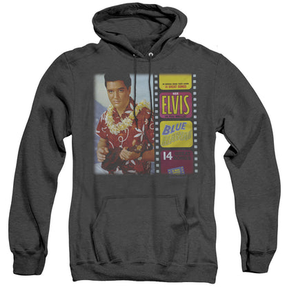 Elvis Presley Blue Hawaii Album Mens Heather Hoodie Black Officially Licensed