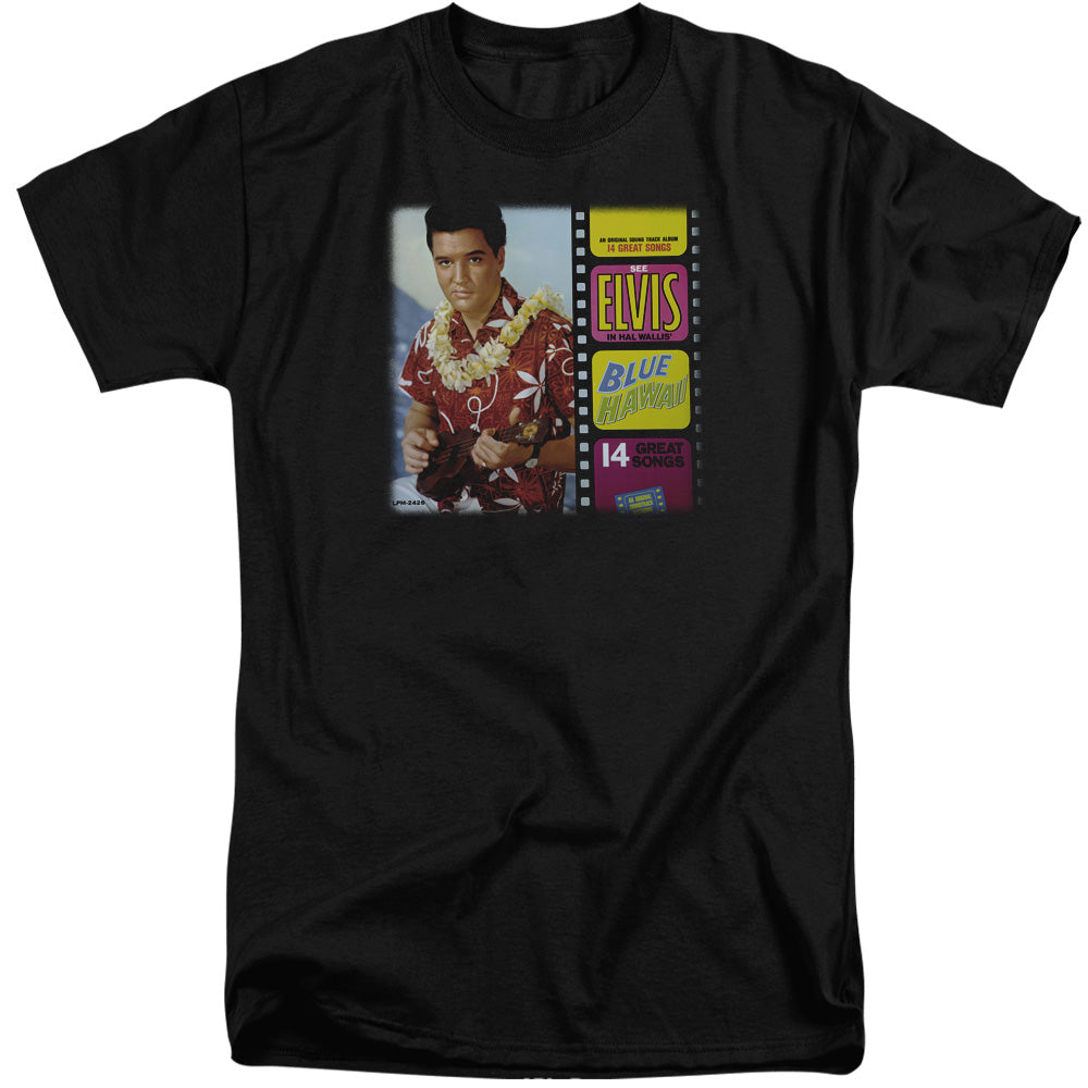 Elvis Presley Blue Hawaii Album Mens Tall T Shirt Black