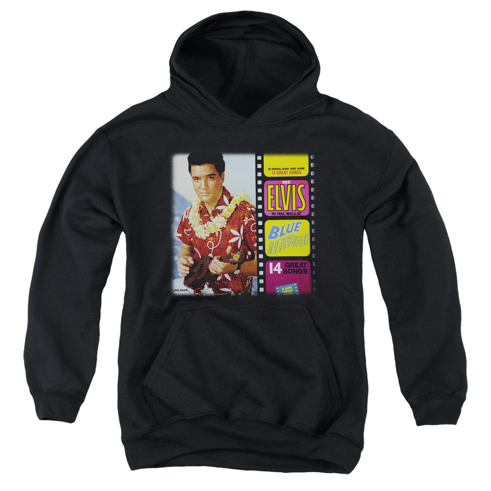 Elvis Presley Blue Hawaii Album Kids Youth Hoodie Black