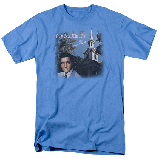 Elvis Presley How Great Thou Art Mens T Shirt Carolina Blue