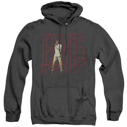 Elvis Presley Elvis 68 Album Mens Heather Hoodie Black Officially Licensed