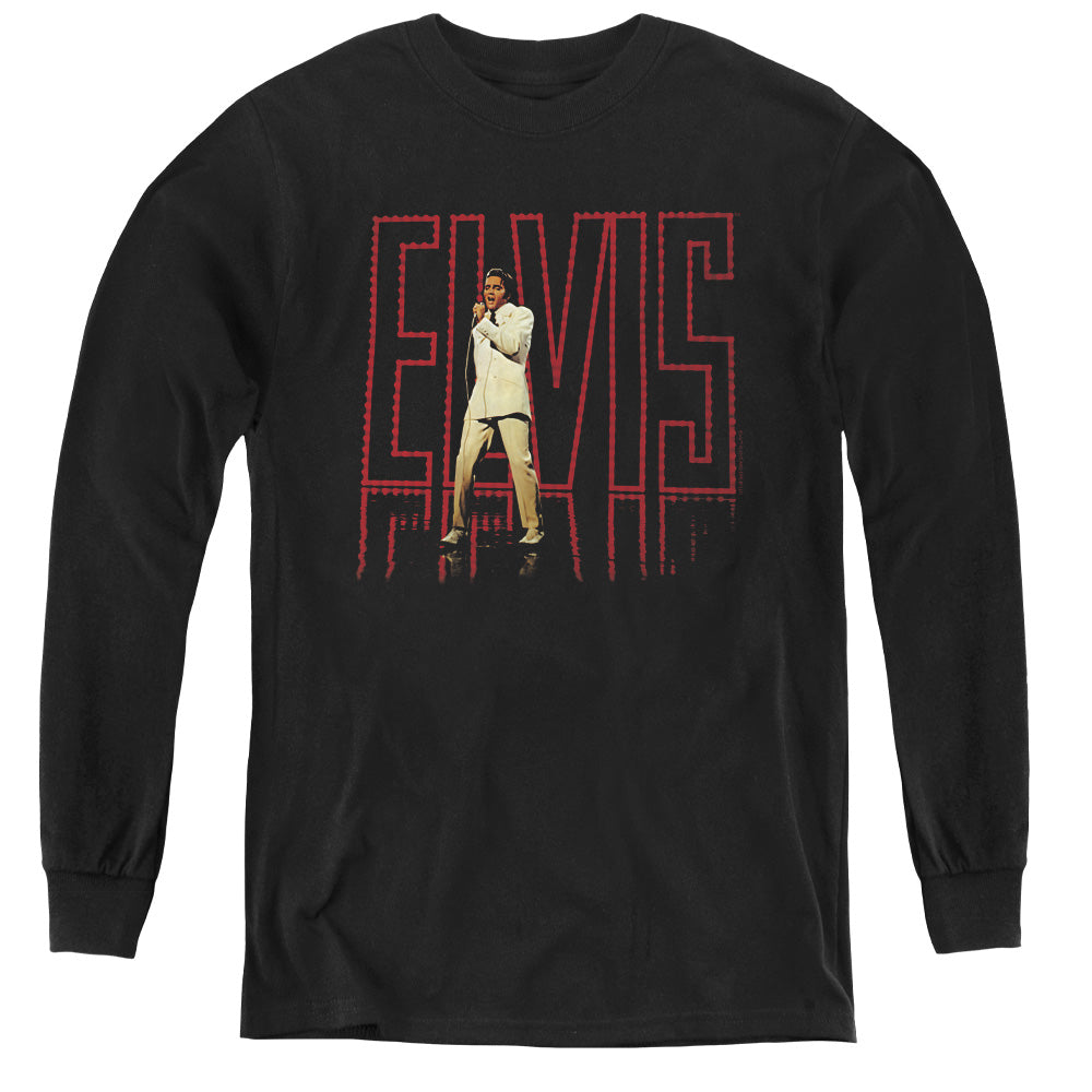 Elvis Presley Elvis 68 Album Long Sleeve Kids Youth T Shirt Black