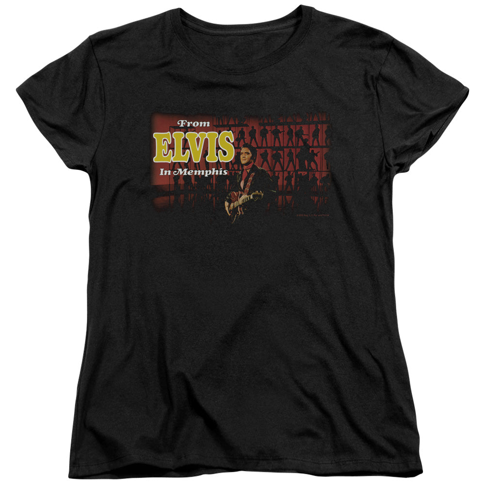 Elvis Presley From Elvis in Memphis Womens T Shirt Black