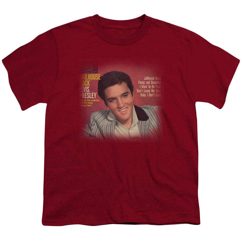 Elvis Presley Jailhouse Rock 45 Kids Youth T Shirt Cardinal