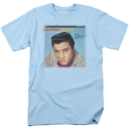 Elvis Presley Loving You Soundtrack Mens T Shirt Carolina Blue