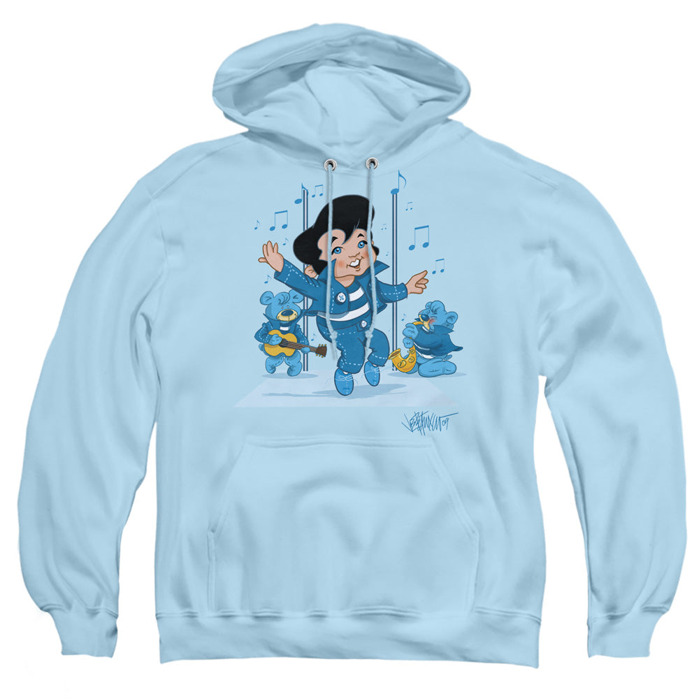 Elvis Presley Jailhouse Rocker Mens Hoodie Light Blue