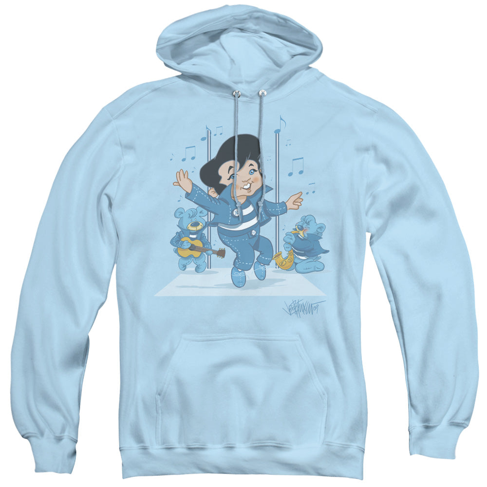 Elvis Presley Jailhouse Rocker Mens Hoodie Light Blue