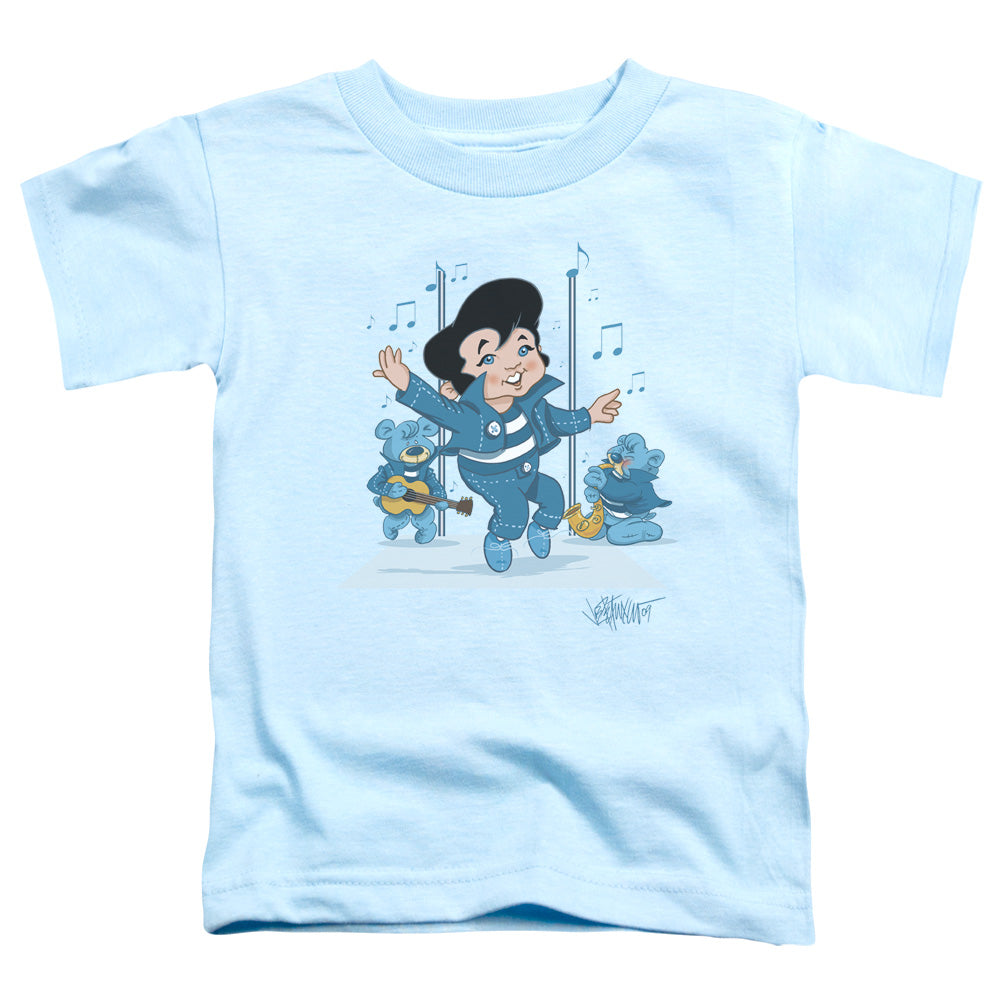 Elvis Presley Jailhouse Rocker Toddler Kids Youth T Shirt Light Blue