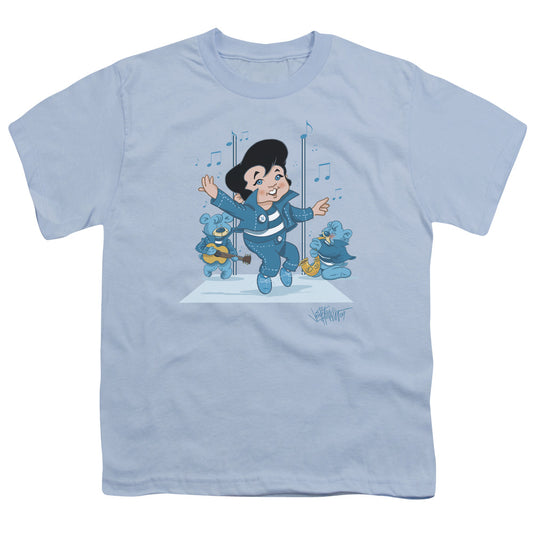 Elvis Presley Jailhouse Rocker Kids Youth T Shirt Light Blue