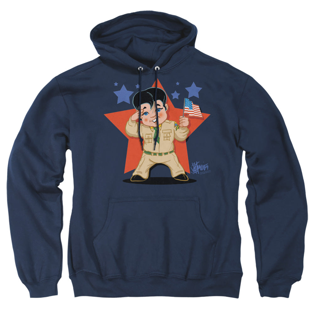 Elvis Presley Lil G I Mens Hoodie Navy