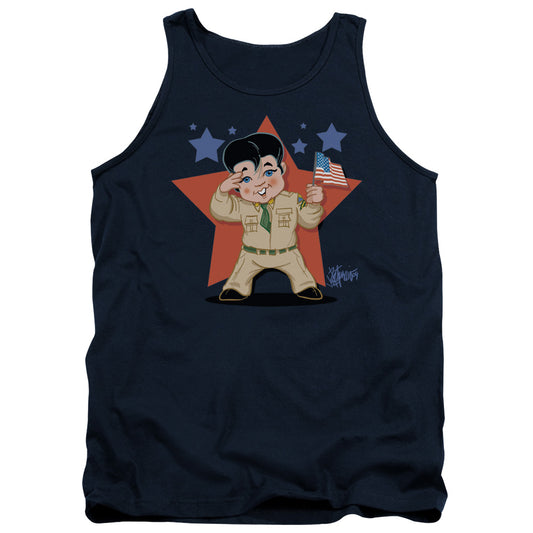 Elvis Presley Lil G I Mens Tank Top Shirt Navy