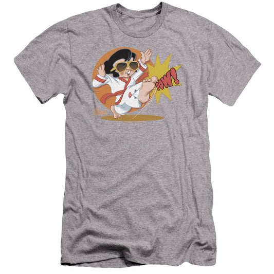 Elvis Presley Karate King Premium Bella Canvas Slim Fit Mens T Shirt Athletic Heather