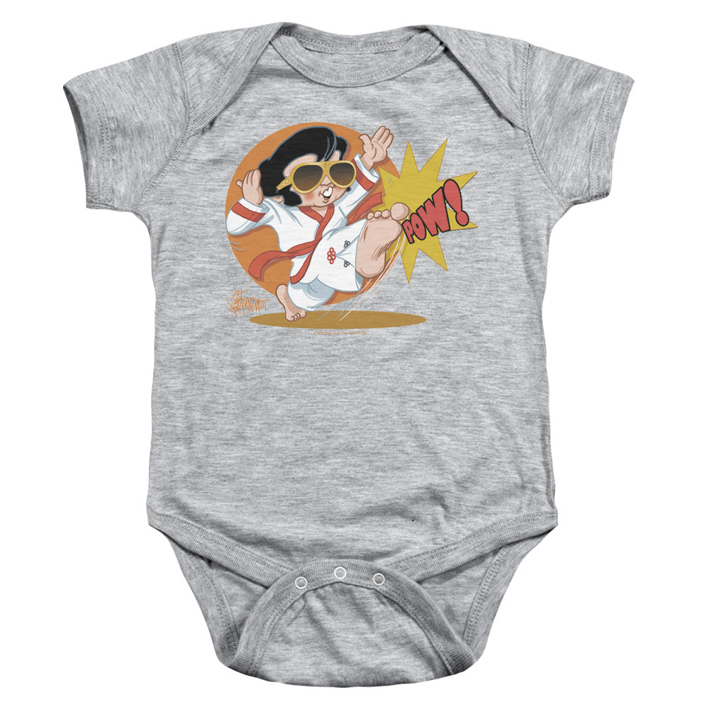 Elvis Presley Karate King Infant Baby Snapsuit Athletic Heather 