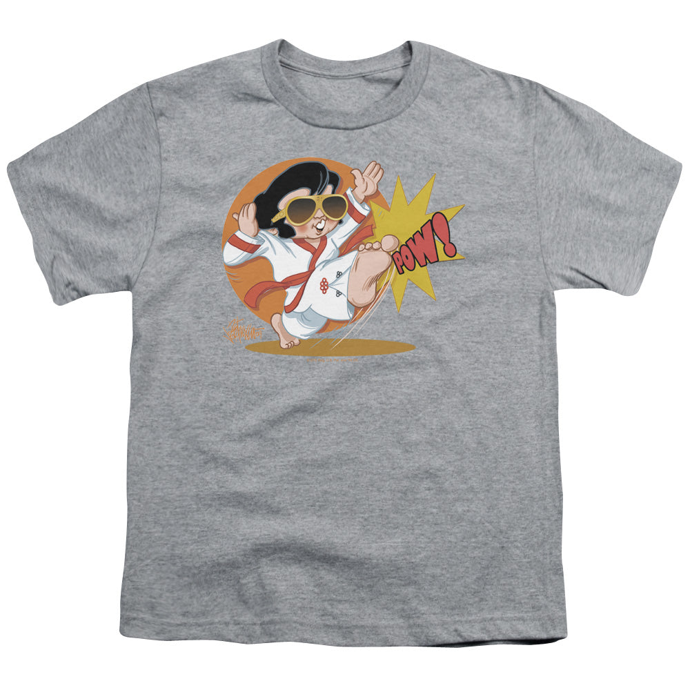 Elvis Presley Karate King Kids Youth T Shirt Athletic Heather