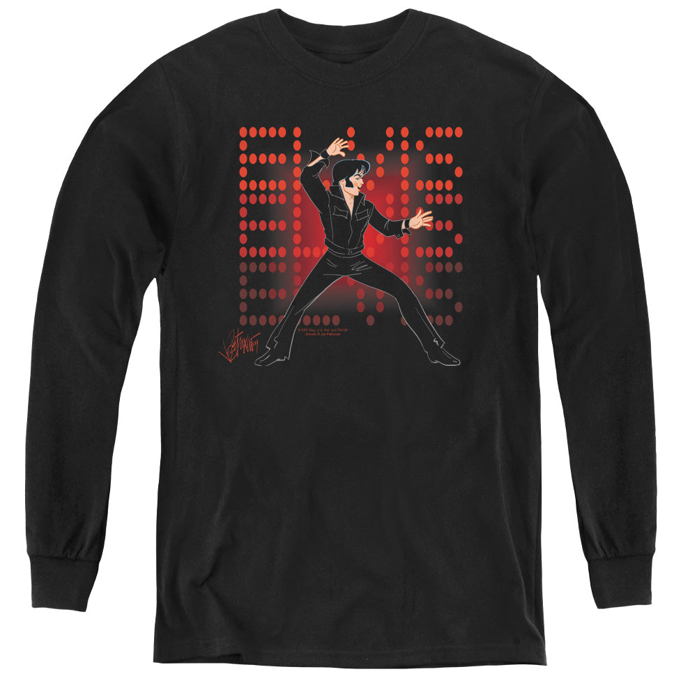 Elvis Presley 69 Anime Long Sleeve Kids Youth T Shirt Black