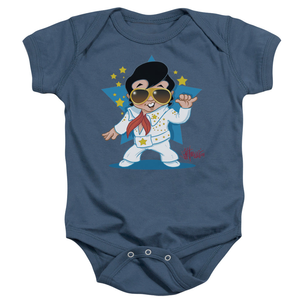 Elvis Presley Jumpsuit Infant Baby Snapsuit Indigo 