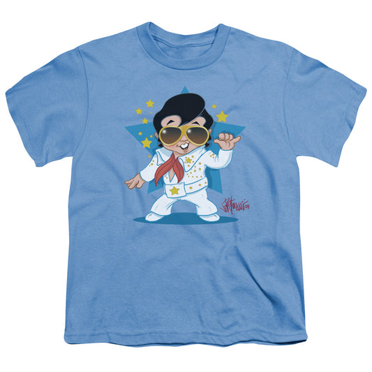 Elvis Presley Jumpsuit Kids Youth T Shirt Carolina Blue