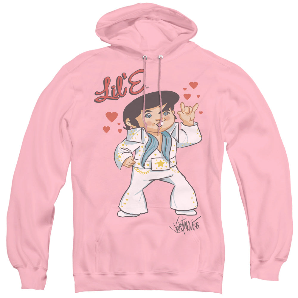 Elvis Presley Lil E Mens Hoodie Pink