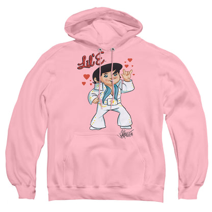 Elvis Presley Lil E Mens Hoodie Pink