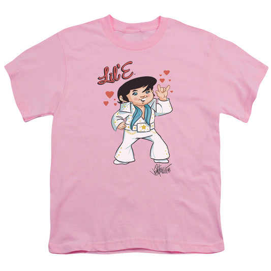 Elvis Presley Lil E Kids Youth T Shirt Pink