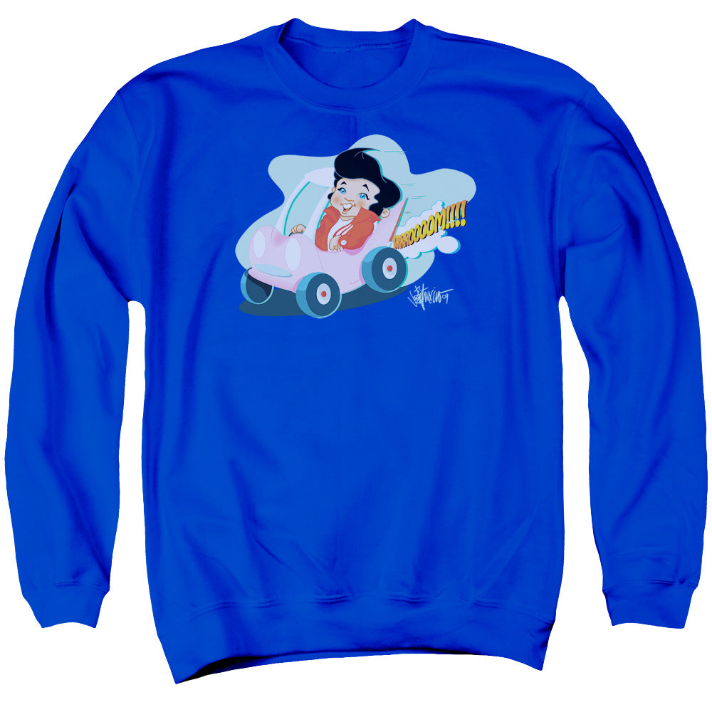 Elvis Presley Speedway Mens Crewneck Sweatshirt Royal Blue