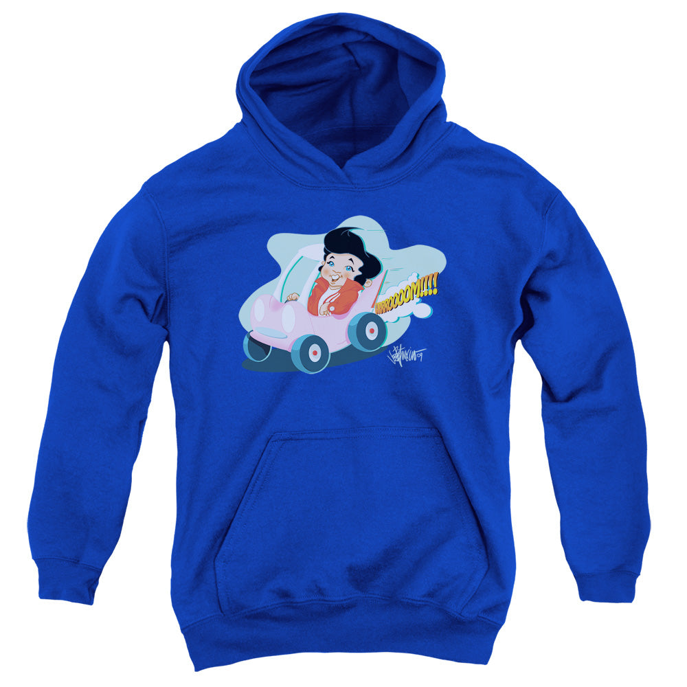 Elvis Presley Speedway Kids Youth Hoodie Royal