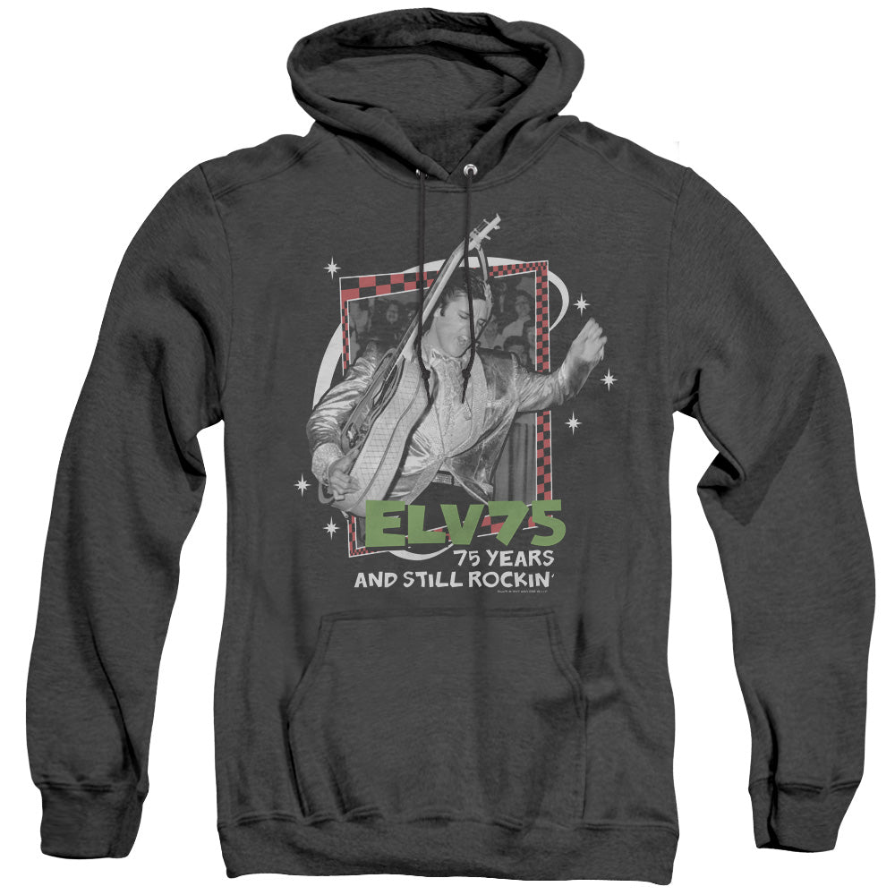 Elvis Presley Still Rockin Heather Mens Hoodie Black