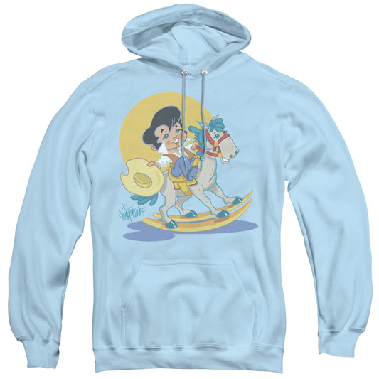 Elvis Presley Yip E Mens Hoodie Light Blue