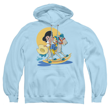 Elvis Presley Yip E Mens Hoodie Light Blue