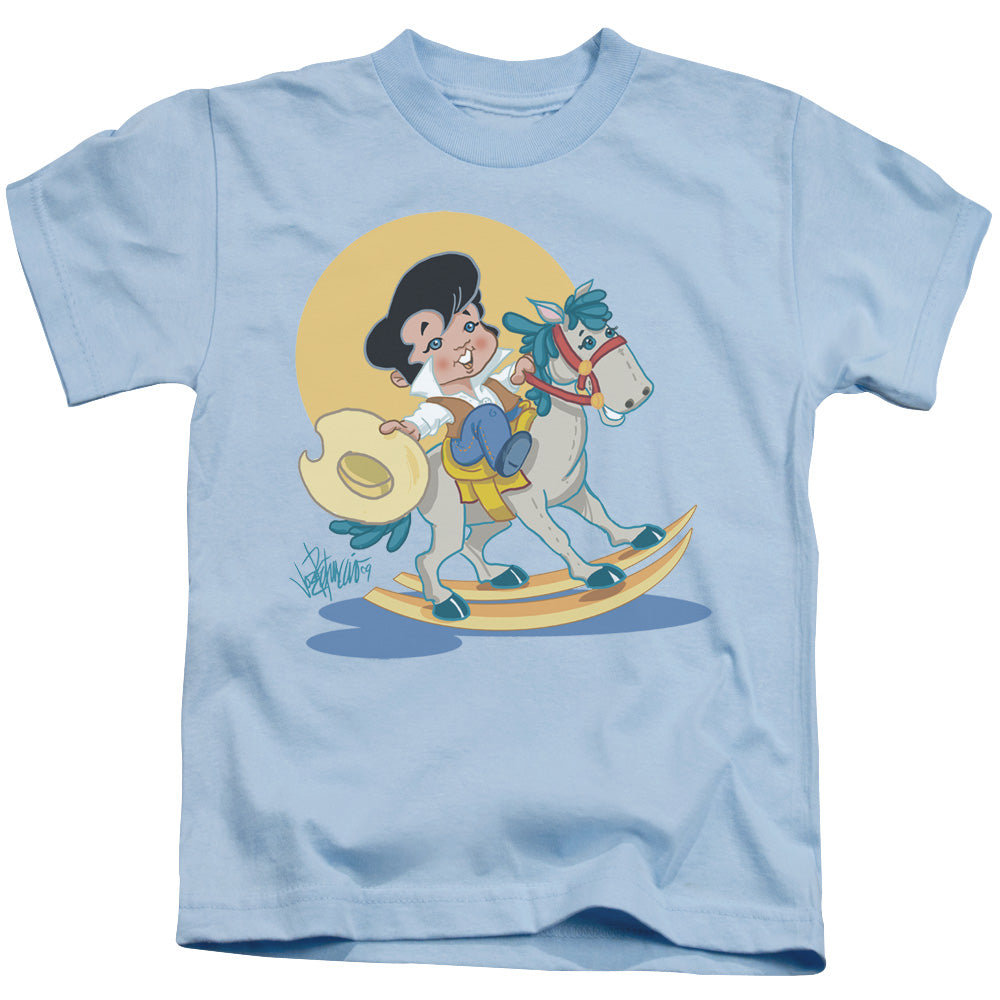 Elvis Presley Yip E Juvenile Kids Youth T Shirt Light Blue 