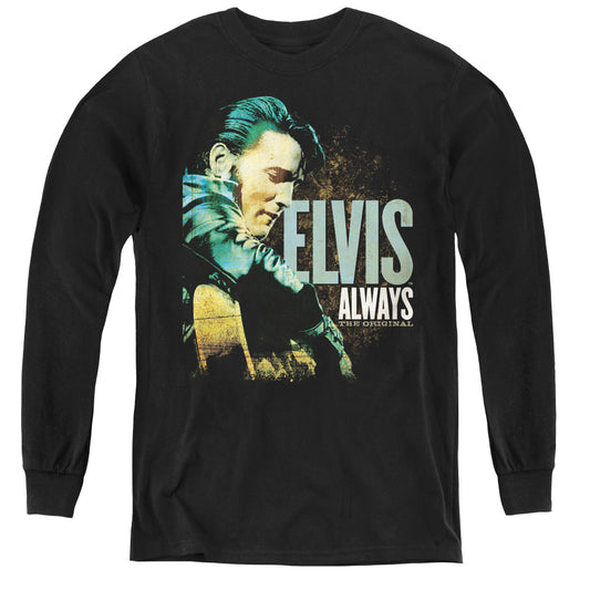 Elvis Presley Always the Original Long Sleeve Kids Youth T Shirt Black