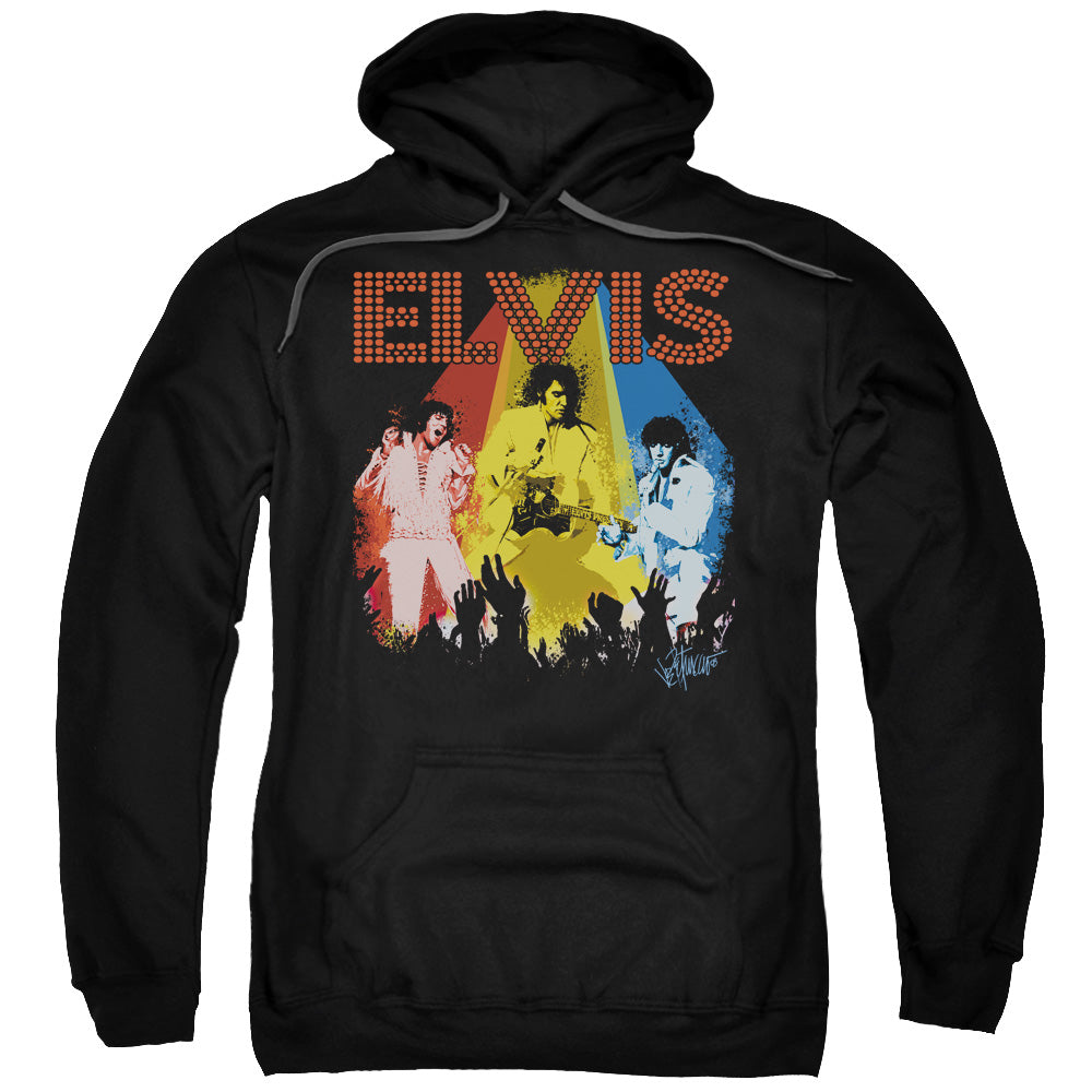 Elvis Presley Vegas Remembered Mens Hoodie Black