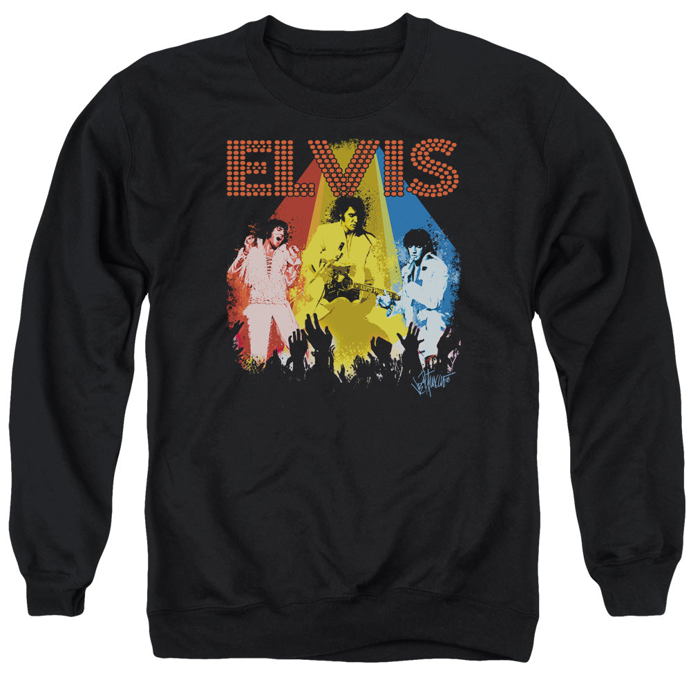 Elvis Presley Vegas Remembered Mens Crewneck Sweatshirt Black