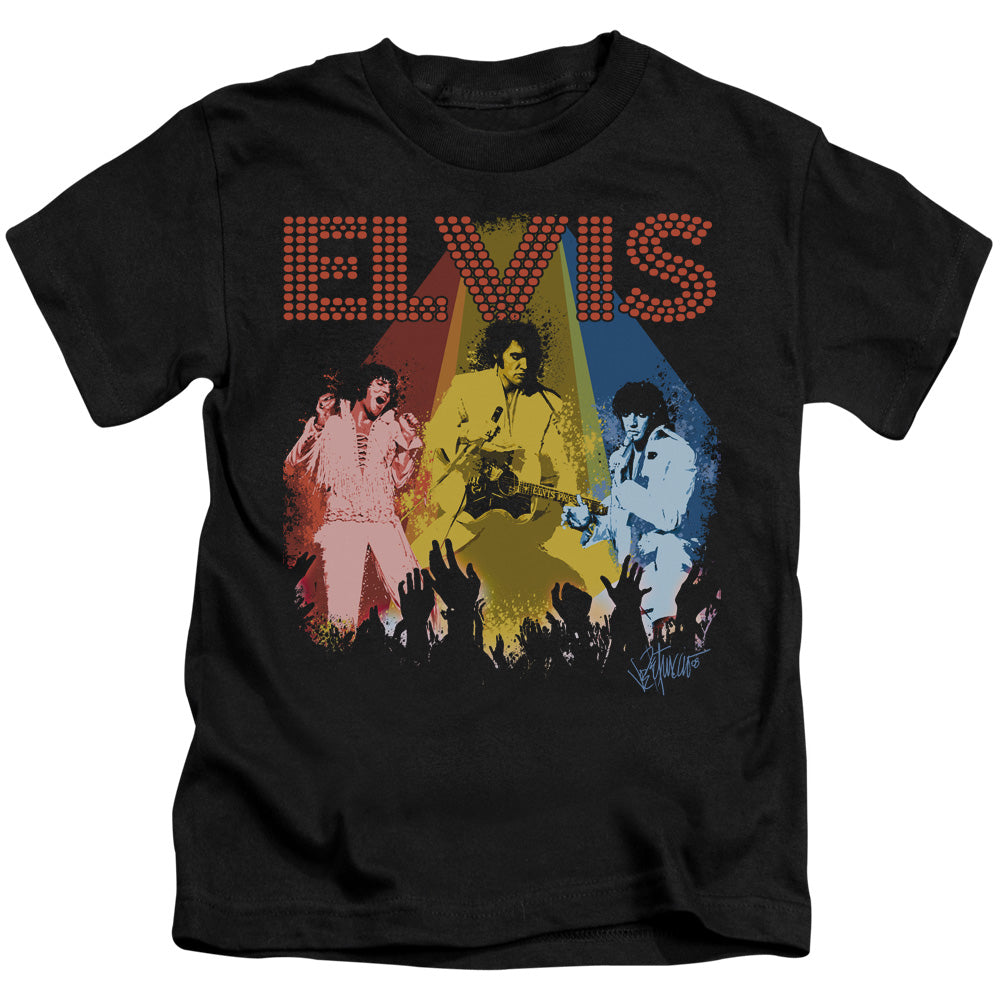 Elvis Presley Vegas Remembered Juvenile Kids Youth T Shirt Black 