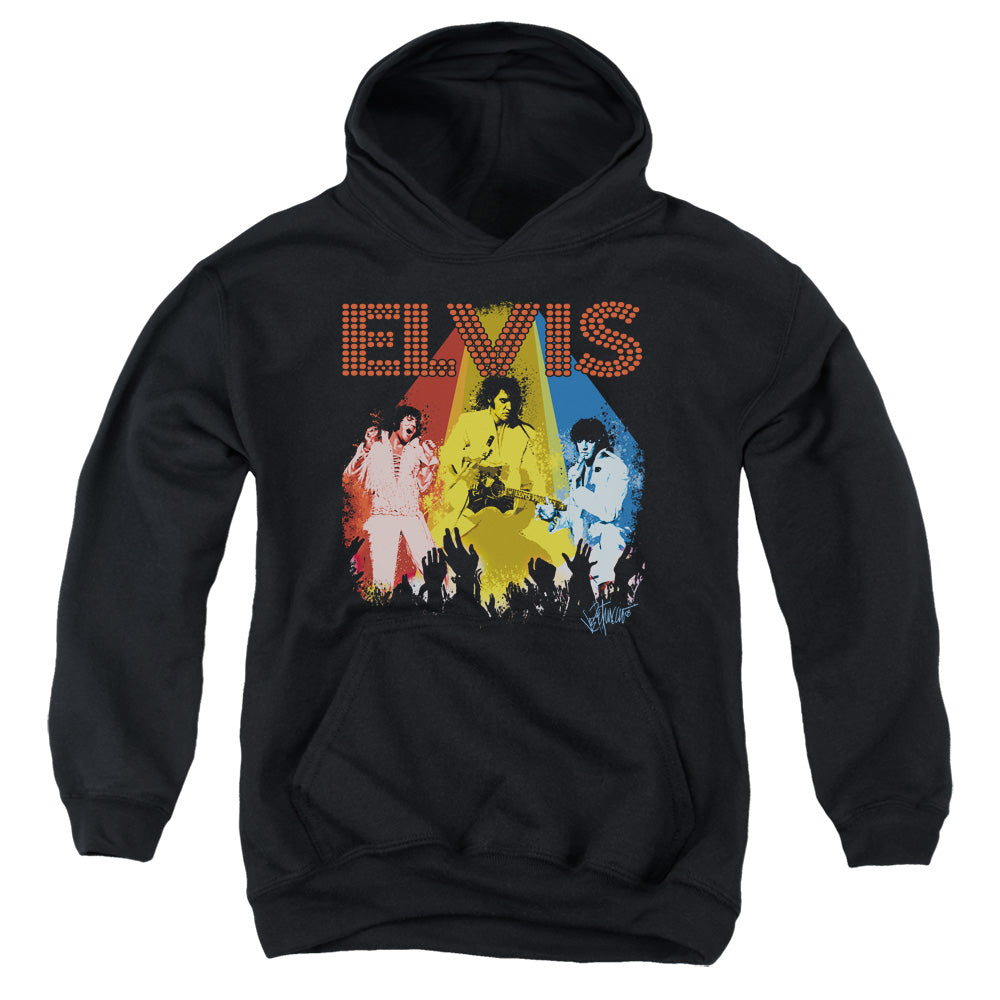 Elvis Presley Vegas Remembered Kids Youth Hoodie Black