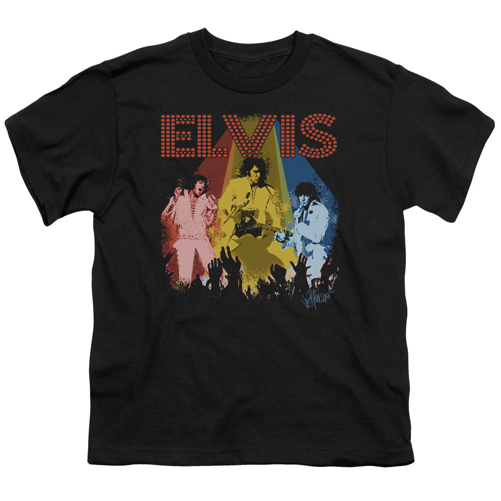 Elvis Presley Vegas Remembered Kids Youth T Shirt Black