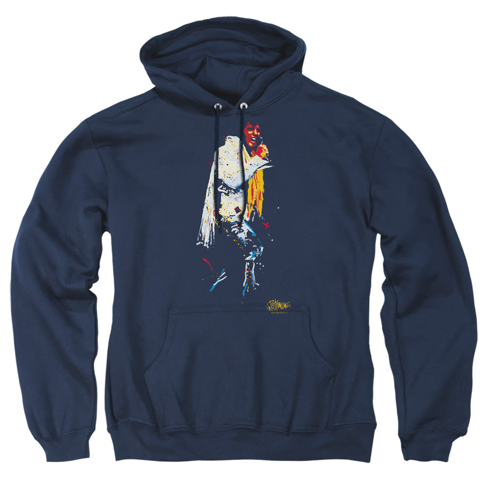 Elvis Presley Yellow Scarf Mens Hoodie Navy