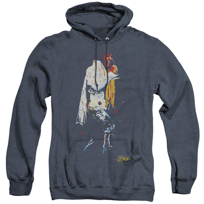 Elvis Presley Yellow Scarf Mens Heather Hoodie Navy Officially Licensed
