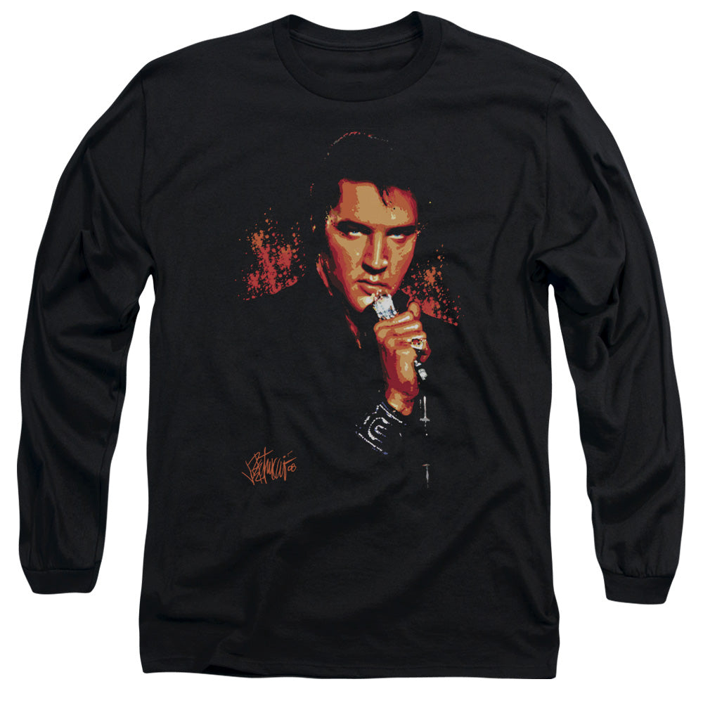 Elvis Presley Trouble Mens Long Sleeve Shirt Black