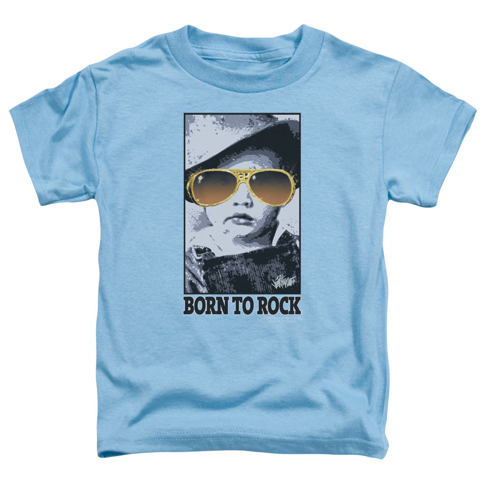 Elvis Presley Born to Rock Toddler Kids Youth T Shirt Carolina Blue