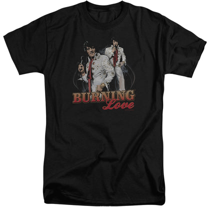 Elvis Presley Burning Love Mens Tall T Shirt Black