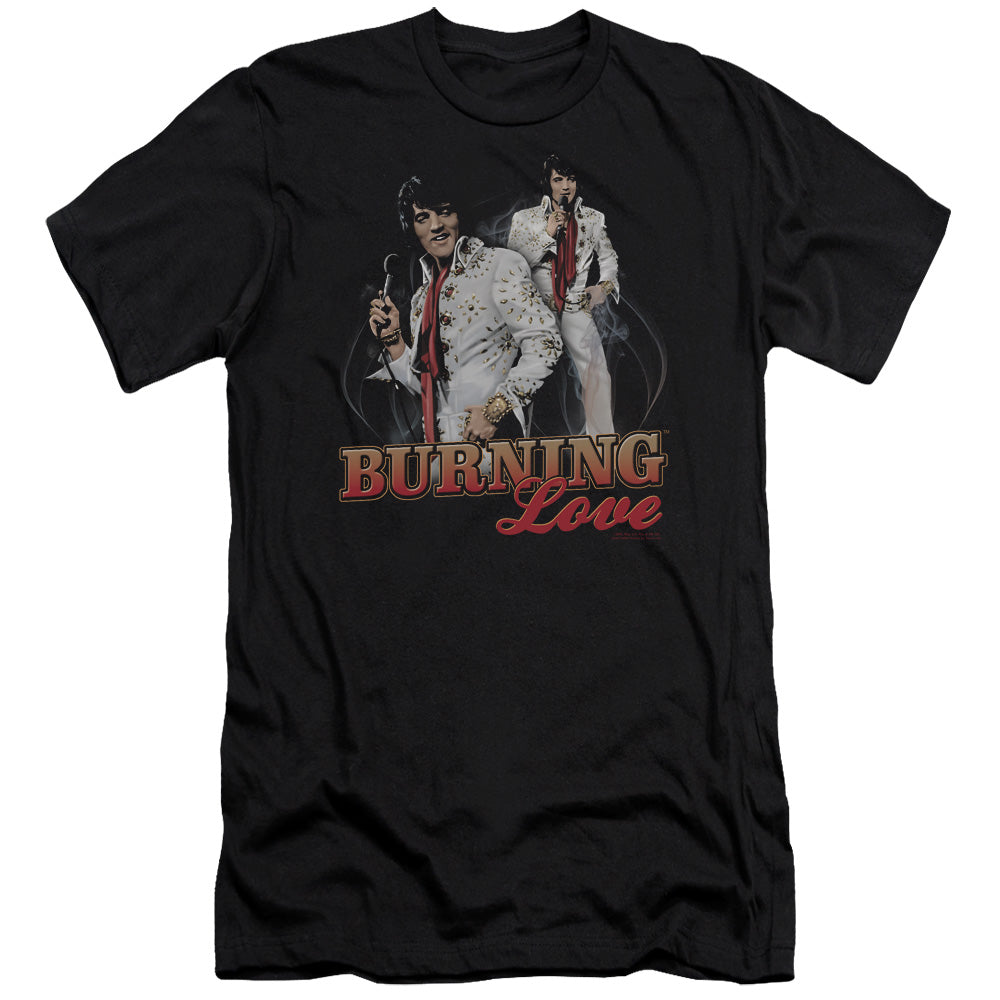 Elvis Presley Burning Love Premium Bella Canvas Slim Fit Mens T Shirt Black