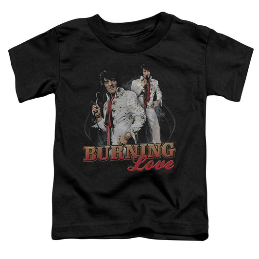 Elvis Presley Burning Love Toddler Kids Youth T Shirt Black